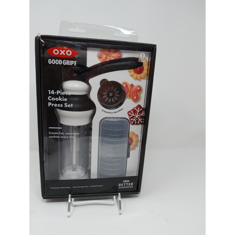 OXO Good Grips 14-Piece Cookie Press Set w/ 12 Disks & Case – New in Box